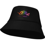 Lightweight polyester hat with sun protection 130 g/m² black colour