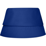 Lightweight polyester hat with sun protection 130 g/m² blue colour second rear view