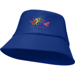 Lightweight polyester hat with sun protection 130 g/m² blue colour