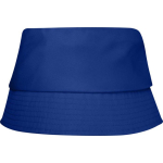 Lightweight polyester hat with sun protection 130 g/m² blue colour second front view