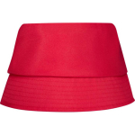 Lightweight polyester hat with sun protection 130 g/m² red colour second rear view