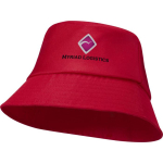Lightweight polyester hat with sun protection 130 g/m² red colour