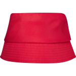 Lightweight polyester hat with sun protection 130 g/m² red colour second front view