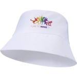 Lightweight polyester hat with sun protection 130 g/m² white colour