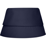 Lightweight polyester hat with sun protection 130 g/m² navy-blue colour second rear view