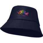 Lightweight polyester hat with sun protection 130 g/m² navy-blue colour