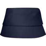 Lightweight polyester hat with sun protection 130 g/m² navy-blue colour second front view