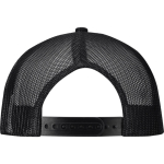 6-panel cotton twill cap with flat peak 260 g/m2 black colour second rear view