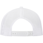 6-panel cotton twill cap with flat peak 260 g/m2 white colour second rear view