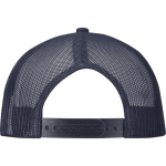 6-panel cotton twill cap with flat peak 260 g/m2 navy-blue colour second rear view