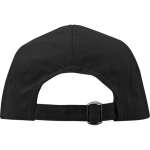 Waterproof nylon cap with sun protection 105 g/m2 black colour second rear view
