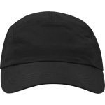 Waterproof nylon cap with sun protection 105 g/m2 black colour second front view
