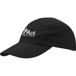 Waterproof nylon cap with sun protection 105 g/m2 black colour screen printing view