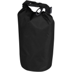 Compact recycled waterproof bag with roll-top closure 1L black colour