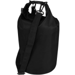 Recycled waterproof travel bag with roll-top closure 5L black colour second view