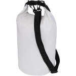 Recycled waterproof travel bag with roll-top closure 5L white colour