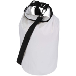 Recycled waterproof travel bag with roll-top closure 5L white colour second view