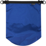 Recycled waterproof travel bag with roll-top closure 5L royal blue colour third front view