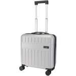 Laptop trolley case with integrated TSA lock 30L 16'' silver colour printed logo view 2