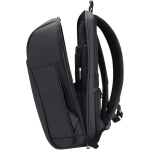 Expandable water-resistant anti-theft backpack with 18 L capacity black colour side view