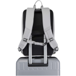 Expandable water-resistant anti-theft backpack with 18 L capacity light grey colour second view