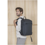 Expandable water-resistant anti-theft backpack with 18 L capacity light grey colour lifestyle image