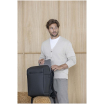 Expandable water-resistant anti-theft backpack with 18 L capacity light grey colour lifestyle image 2