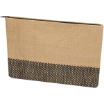 Slim certified paper toiletry bag with soft lining 3L black colour