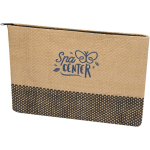Slim certified paper toiletry bag with soft lining 3L black colour