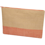 Slim certified paper toiletry bag with soft lining 3L mahogany colour