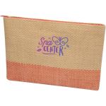 Slim certified paper toiletry bag with soft lining 3L mahogany colour