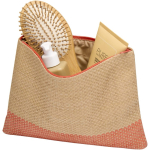 Slim certified paper toiletry bag with soft lining 3L mahogany colour second view