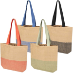 Woven straw bag with magnetic button and wide base 10L black colour second multiple colours view
