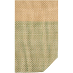 Woven straw bag with magnetic button and wide base 10L marbled green colour close-up view 1