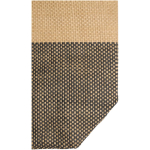 Woven straw paper bag with zip and base, 21L capacity black colour close-up view 1