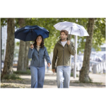 Foldable umbrella with automatic opening and rubber handle Ø93 navy-blue colour lifestyle image