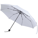 Compact folding umbrella with metal frame and rubber grip Ø102 white colour