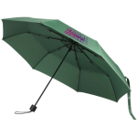 Compact folding umbrella with metal frame and rubber grip Ø102 green colour