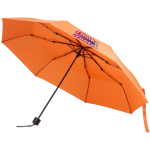 Compact folding umbrella with metal frame and rubber grip Ø102 orange colour