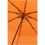 Compact folding umbrella with metal frame and rubber grip Ø102 orange colour second view