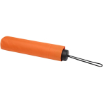 Compact folding umbrella with metal frame and rubber grip Ø102 orange colour third view