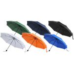 Compact folding umbrella with metal frame and rubber grip Ø102 royal blue colour second multiple colours view