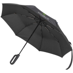 Compact foldable RPET umbrella with automatic opening Ø99 black colour screen printing view