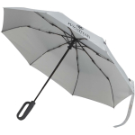 Compact foldable RPET umbrella with automatic opening Ø99 light grey colour screen printing view