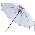 Windproof umbrella with automatic opening and reflective strip Ø130 white colour