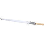Windproof umbrella with automatic opening and reflective strip Ø130 white colour third view