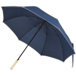 Windproof umbrella with automatic opening and reflective strip Ø130 navy-blue colour