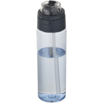 Bottle with integrated straw and leakproof push-button lid 700ml bondi blue colour