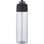 Bottle with integrated straw and leakproof push-button lid 700ml bondi blue colour second rear view