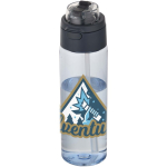 Bottle with integrated straw and leakproof push-button lid 700ml bondi blue colour
